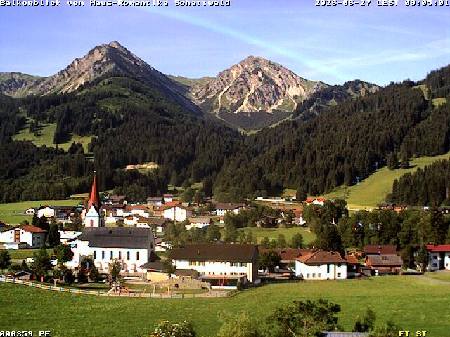 Archived image Webcam Schattwald: Vacation rental Haus Romantika