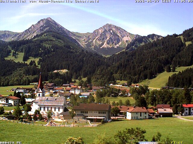 Archived image Webcam Schattwald: Vacation rental Haus Romantika