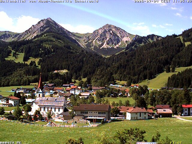 Archived image Webcam Schattwald: Vacation rental Haus Romantika