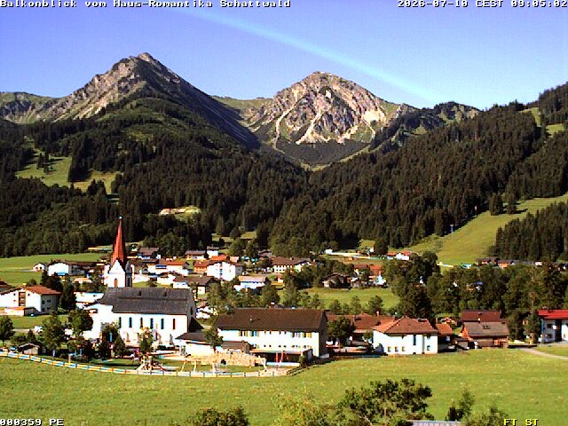 Archived image Webcam Schattwald: Vacation rental Haus Romantika