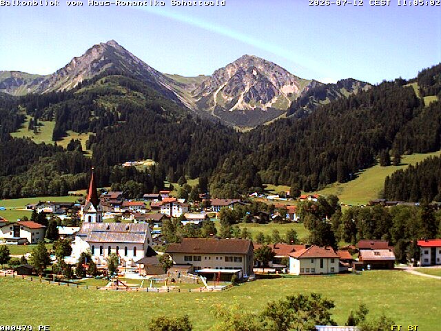 Archived image Webcam Schattwald: Vacation rental Haus Romantika