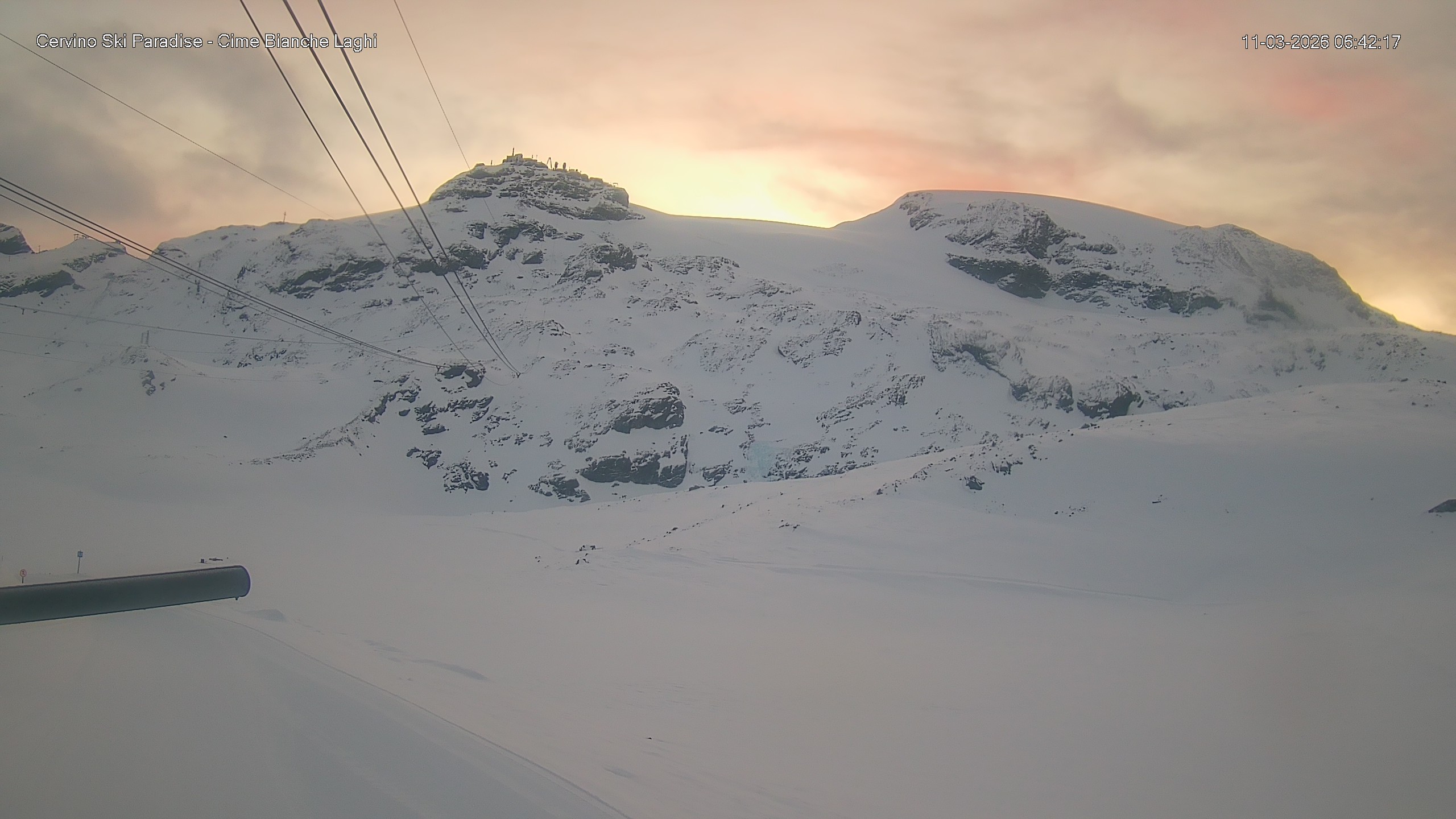 Archiv Foto Webcam Cervinia - Cime Bianche Laghi