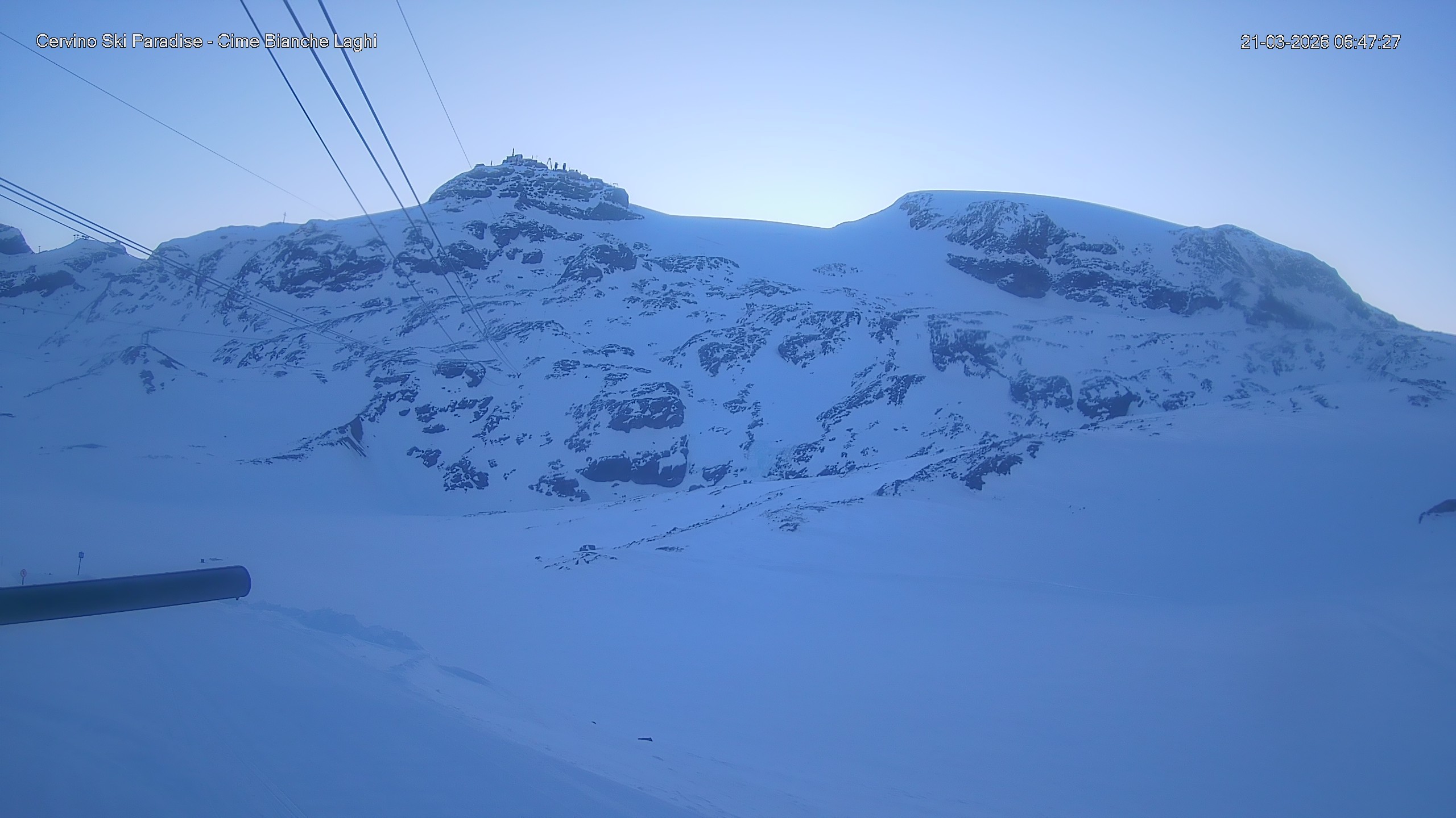 Archiv Foto Webcam Cervinia - Cime Bianche Laghi