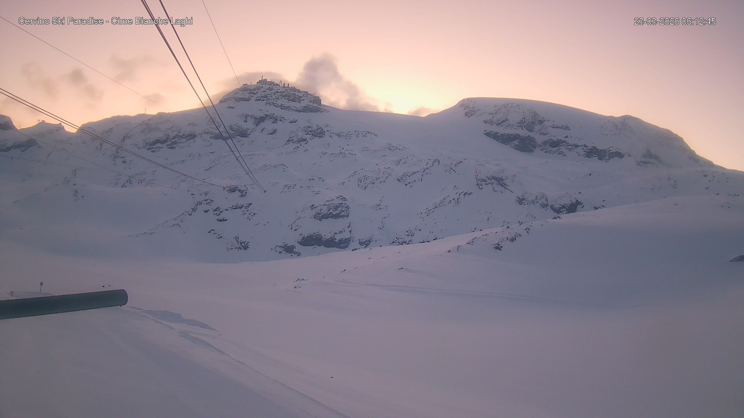 Archiv Foto Webcam Cervinia - Cime Bianche Laghi