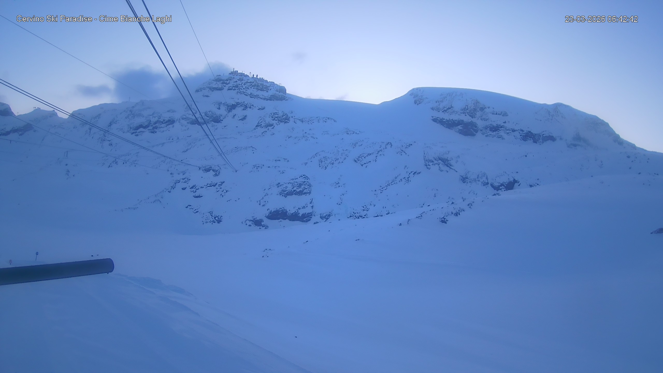 Archiv Foto Webcam Cervinia - Cime Bianche Laghi