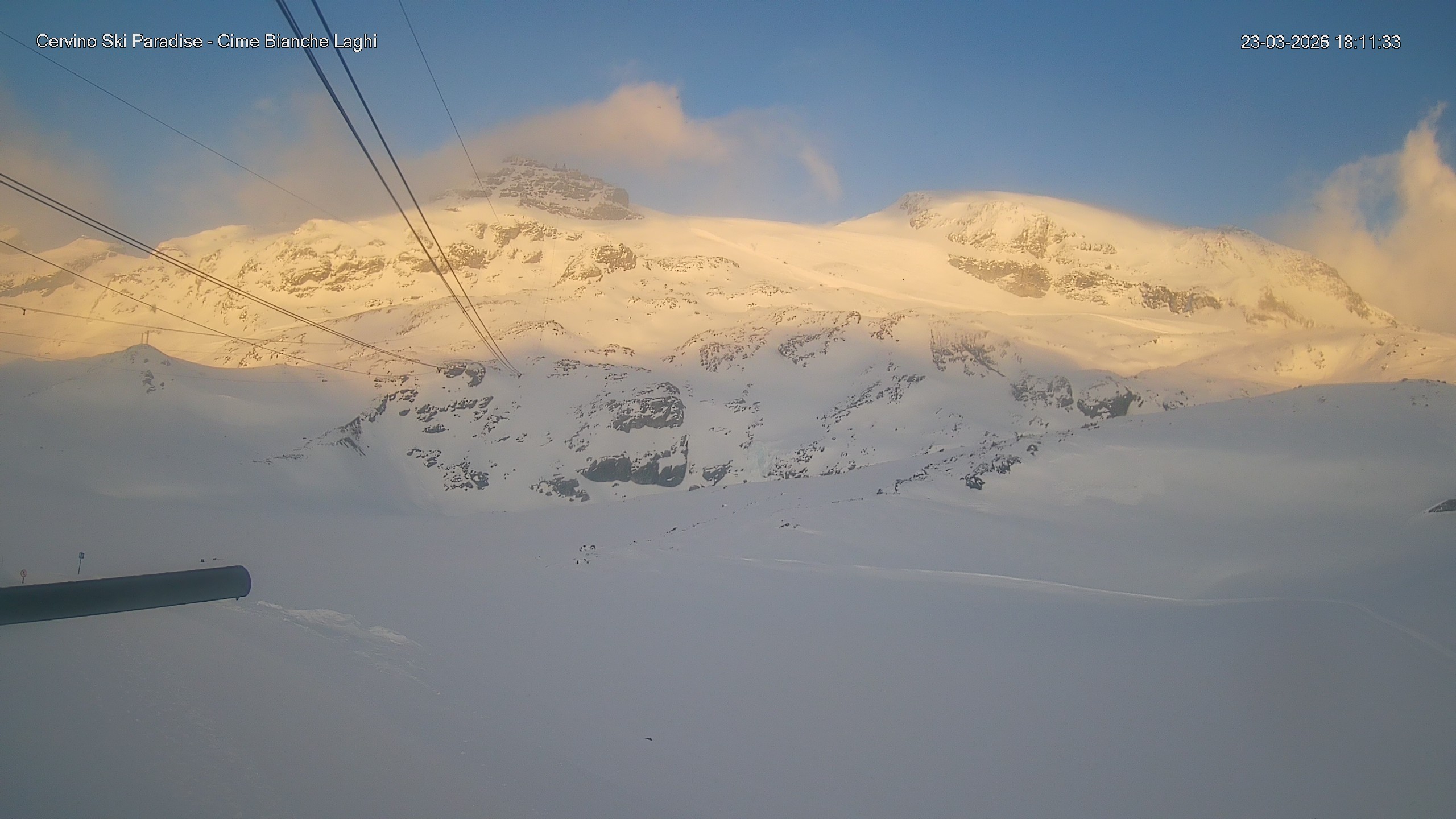 Archiv Foto Webcam Cervinia - Cime Bianche Laghi