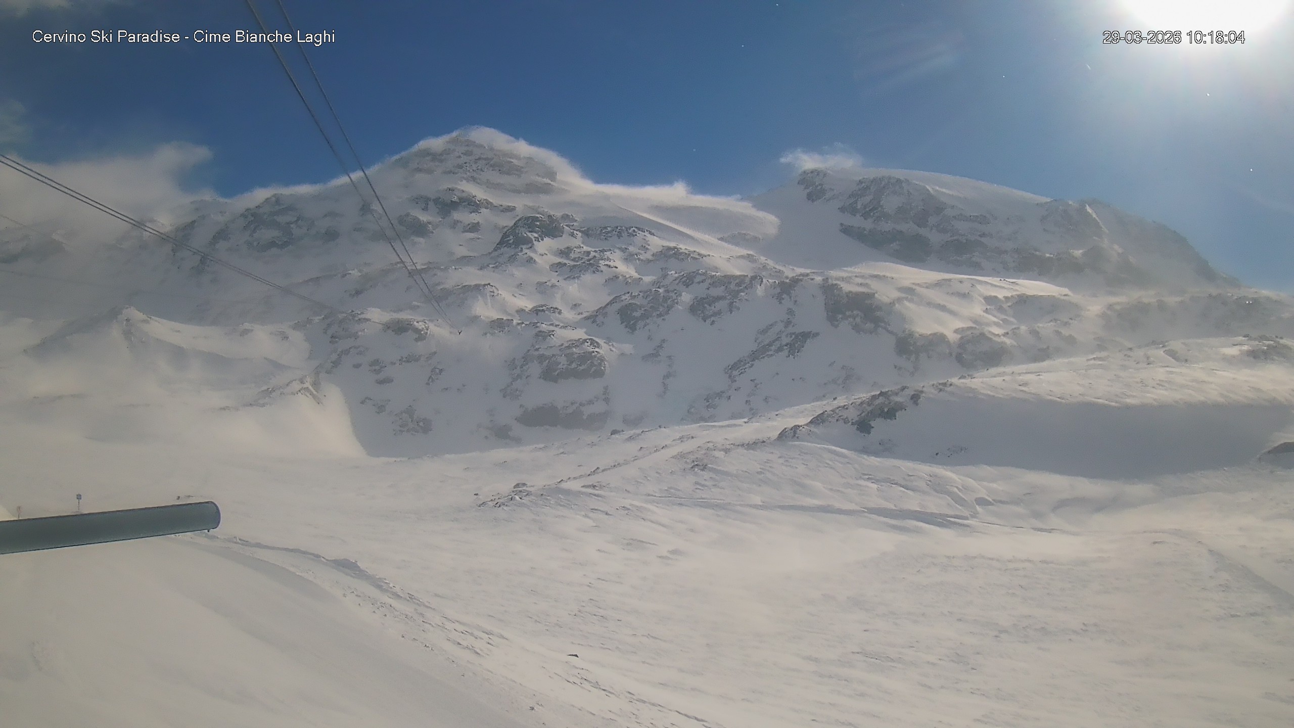 Archiv Foto Webcam Cervinia - Cime Bianche Laghi