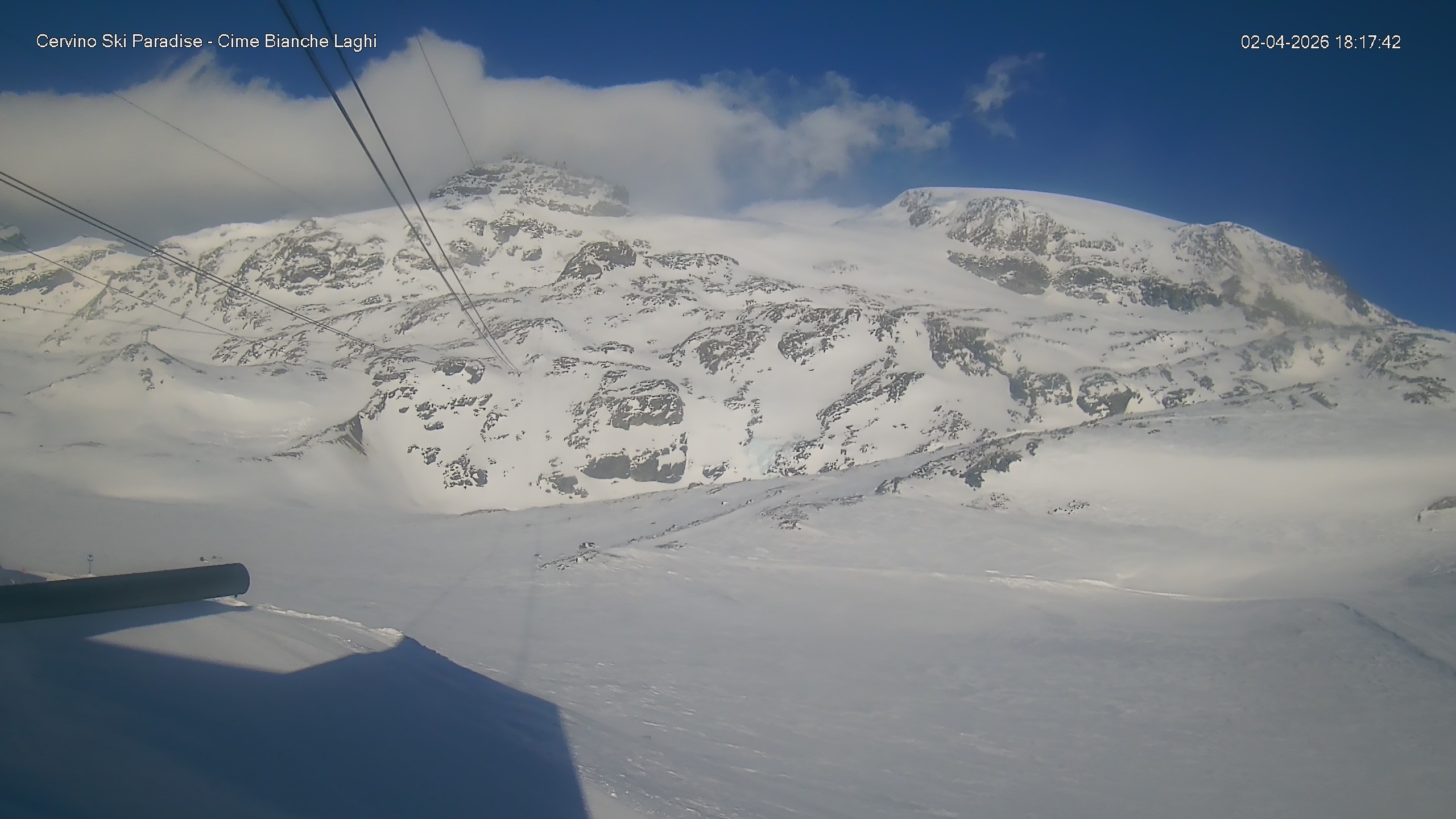 Archiv Foto Webcam Cervinia - Cime Bianche Laghi