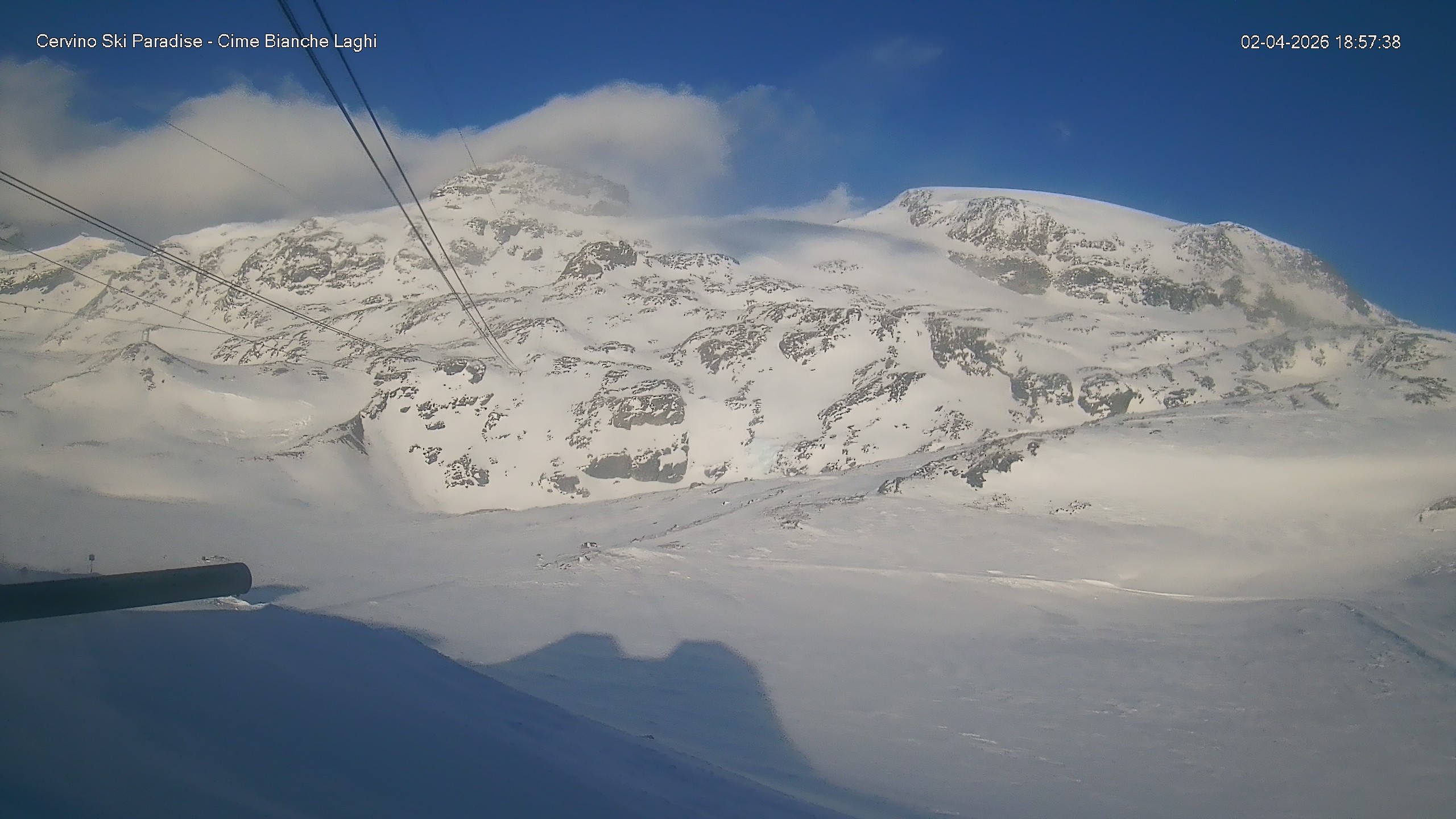 Archiv Foto Webcam Cervinia - Cime Bianche Laghi
