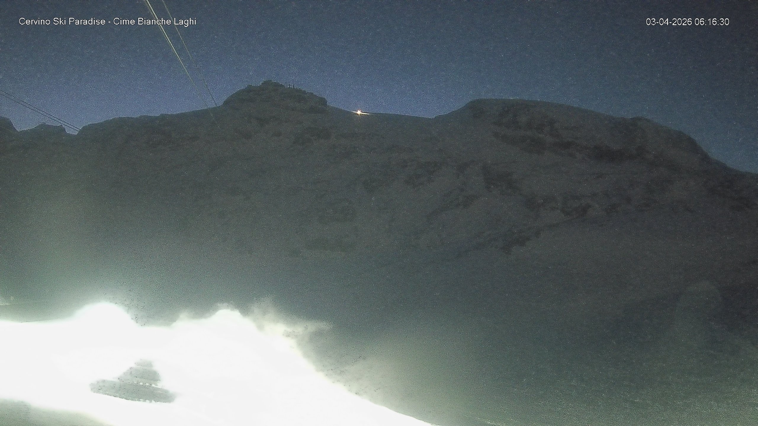 Archiv Foto Webcam Cervinia - Cime Bianche Laghi