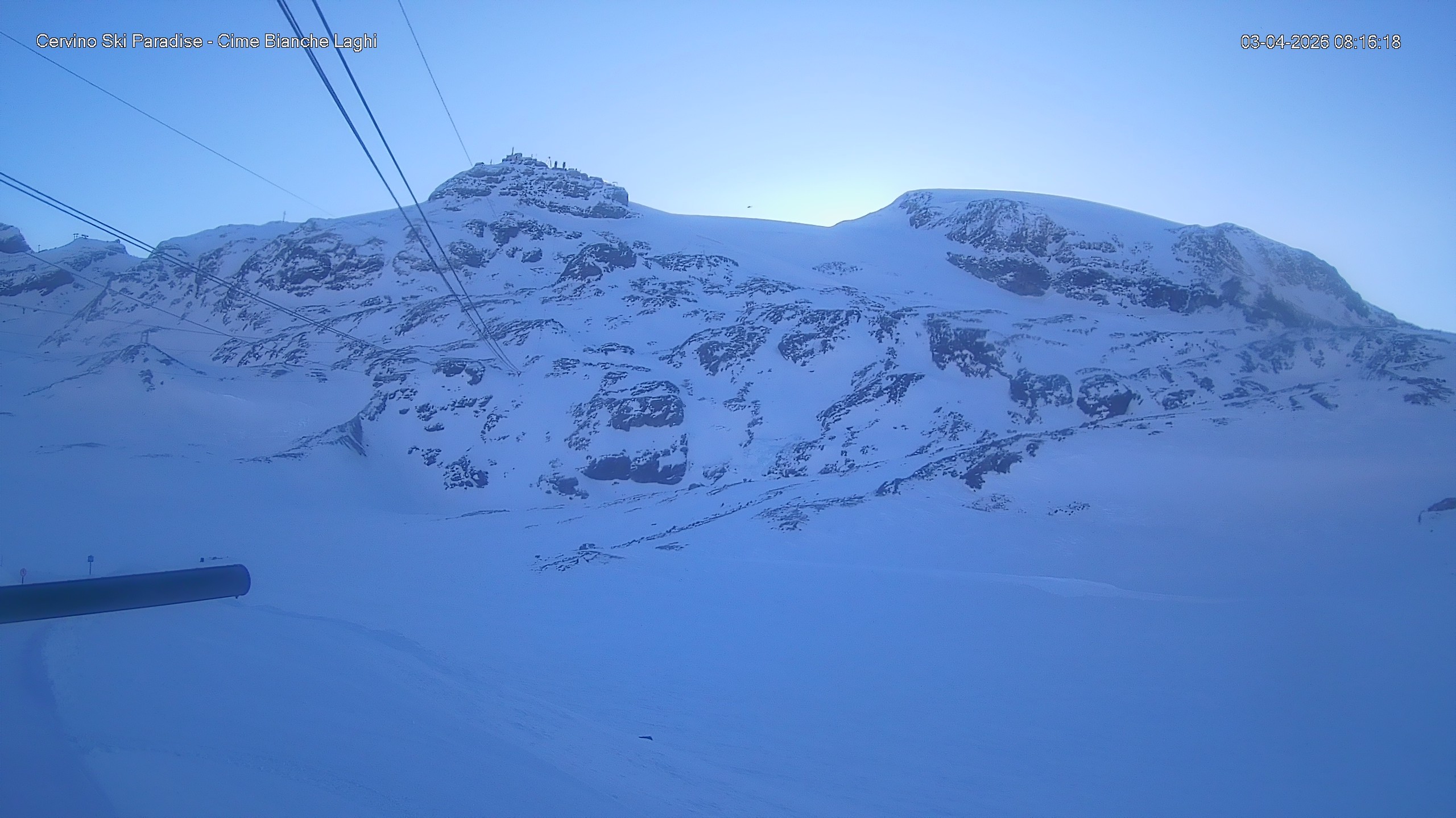Archiv Foto Webcam Cervinia - Cime Bianche Laghi
