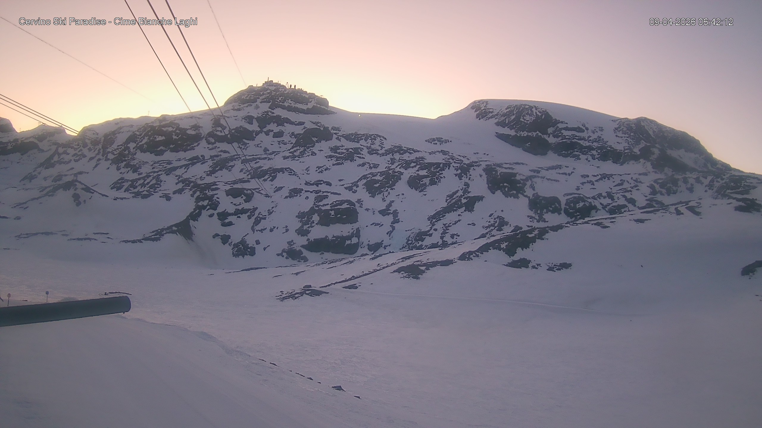 Archiv Foto Webcam Cervinia - Cime Bianche Laghi