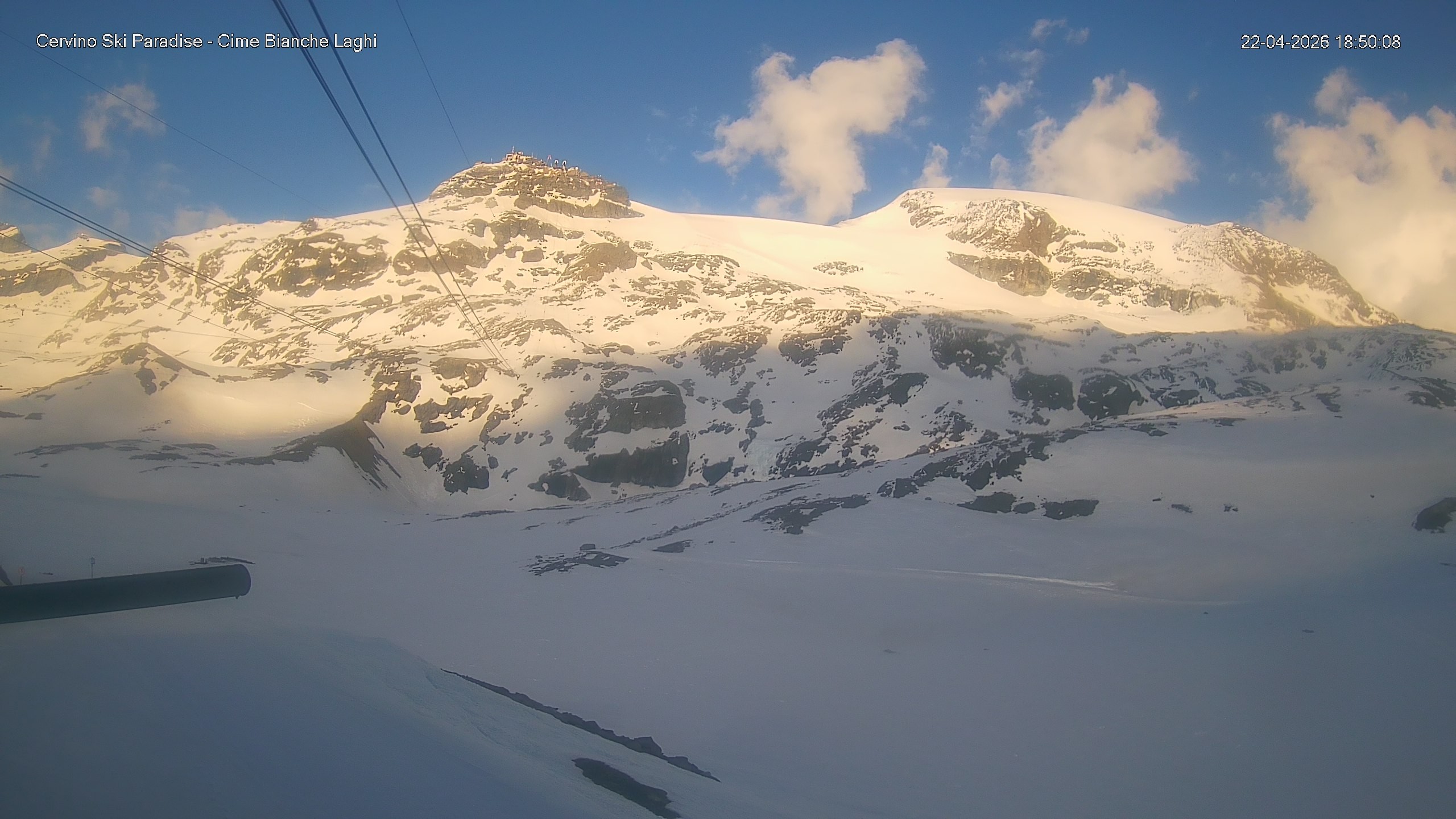 Archiv Foto Webcam Cervinia - Cime Bianche Laghi