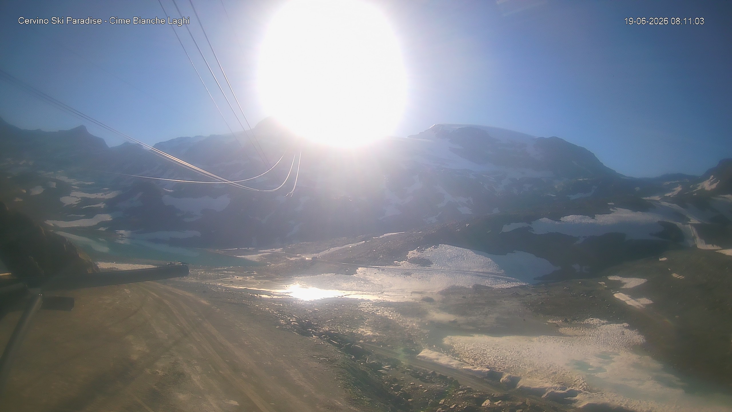 Archiv Foto Webcam Cervinia - Cime Bianche Laghi