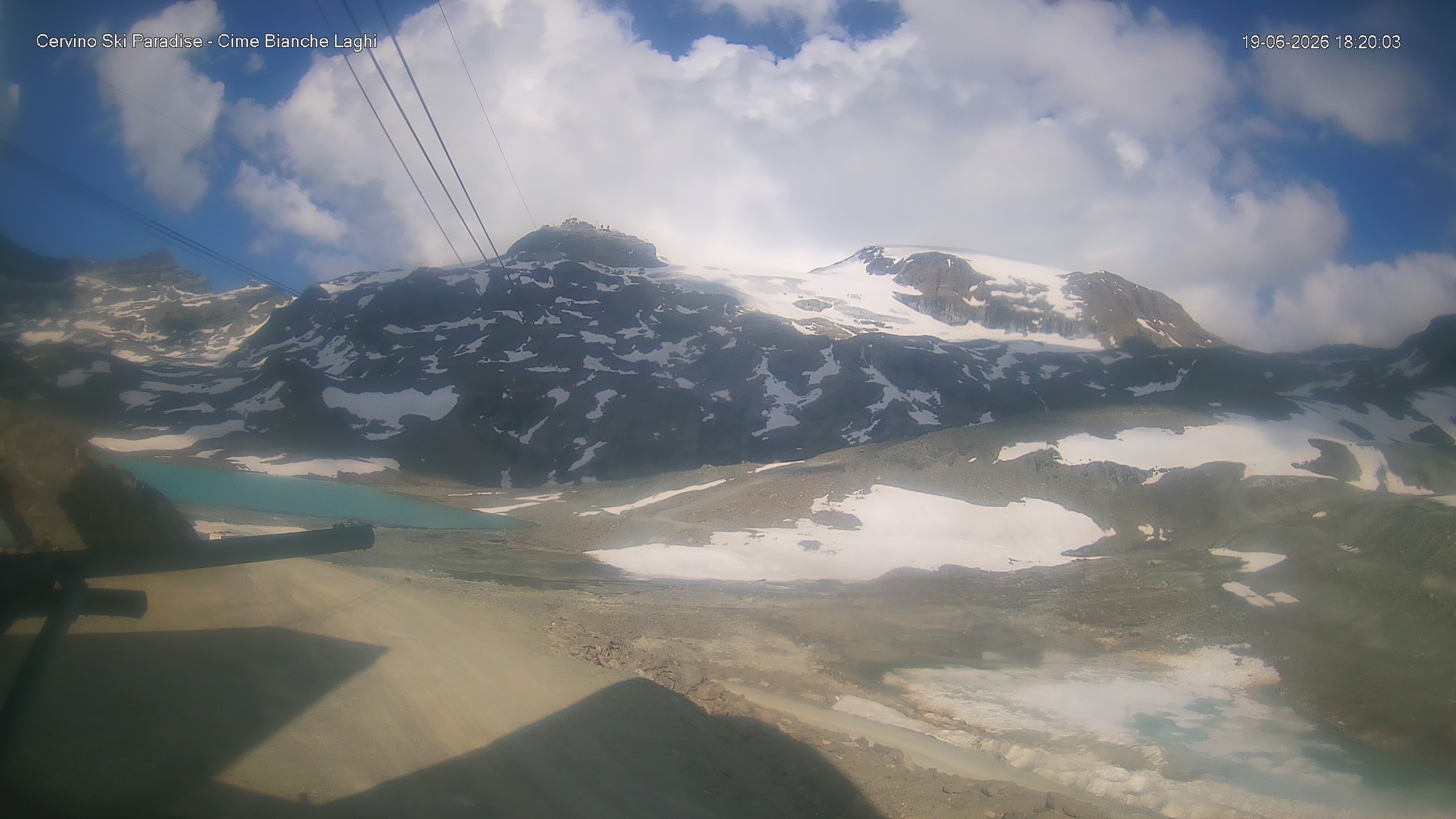 Archiv Foto Webcam Cervinia - Cime Bianche Laghi