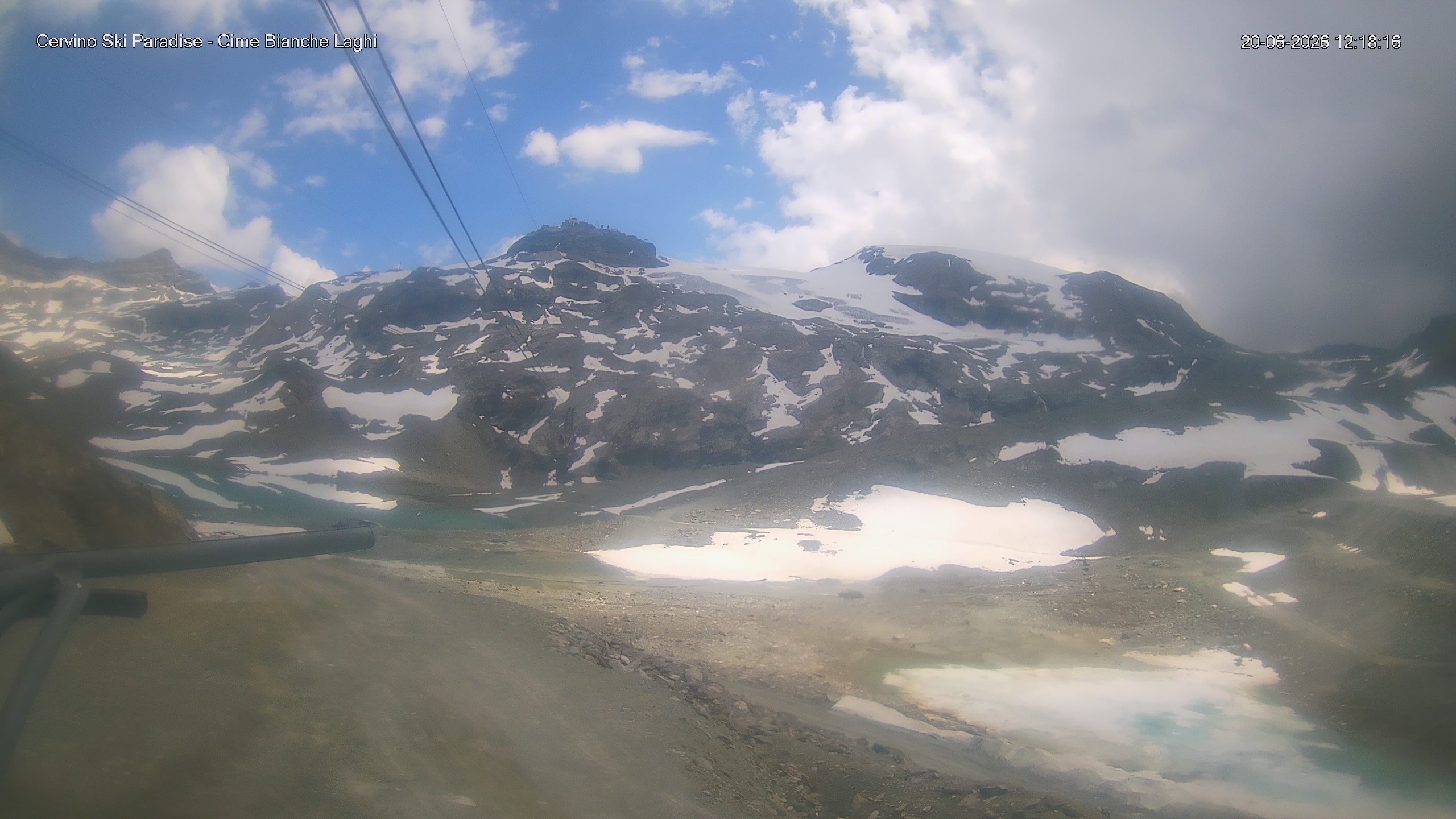 Archiv Foto Webcam Cervinia - Cime Bianche Laghi