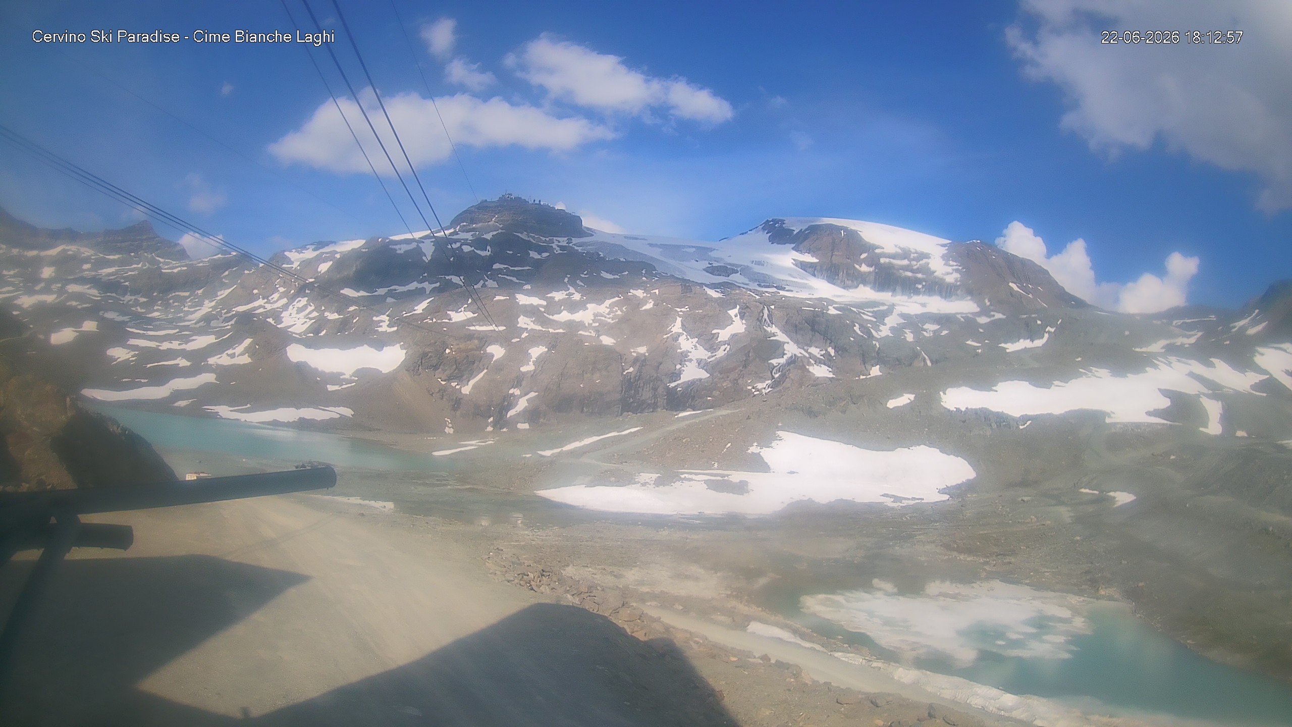 Archiv Foto Webcam Cervinia - Cime Bianche Laghi