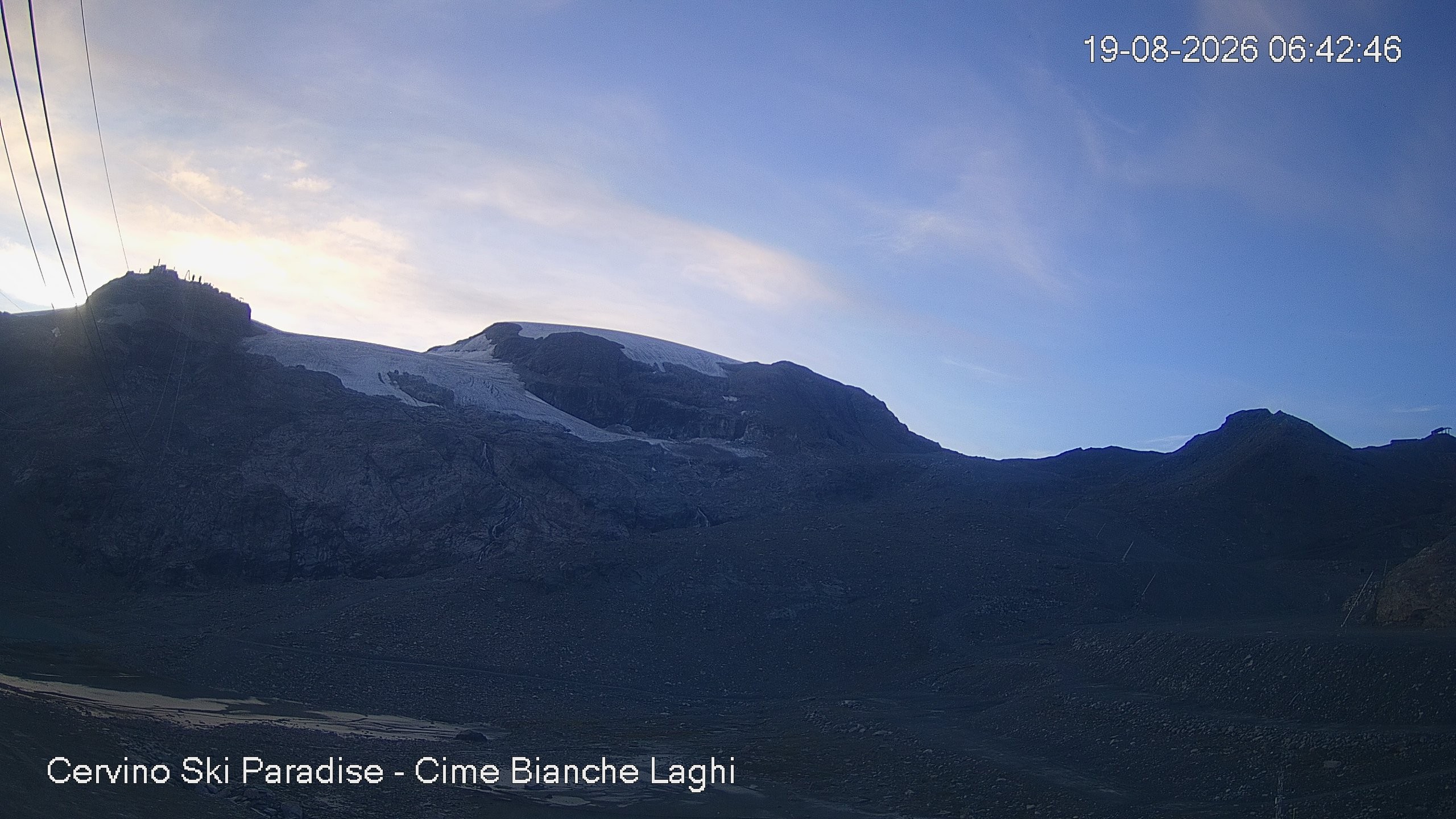 Archiv Foto Webcam Cervinia - Cime Bianche Laghi