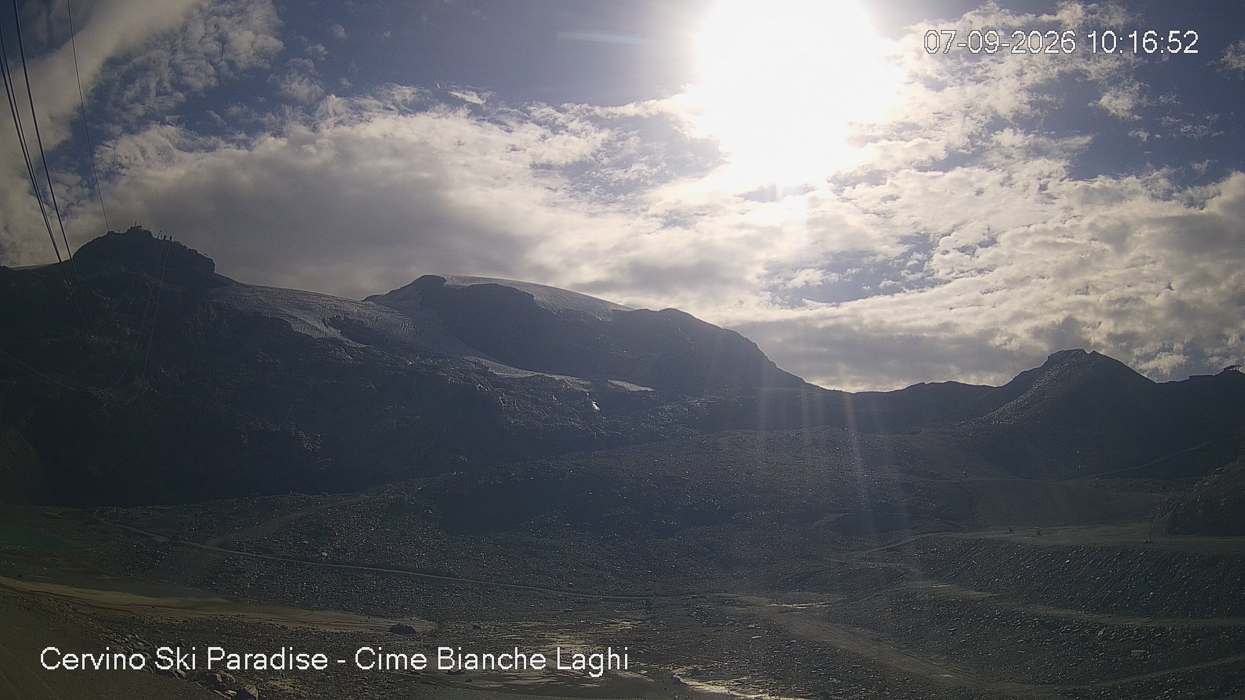 Archiv Foto Webcam Cervinia - Cime Bianche Laghi