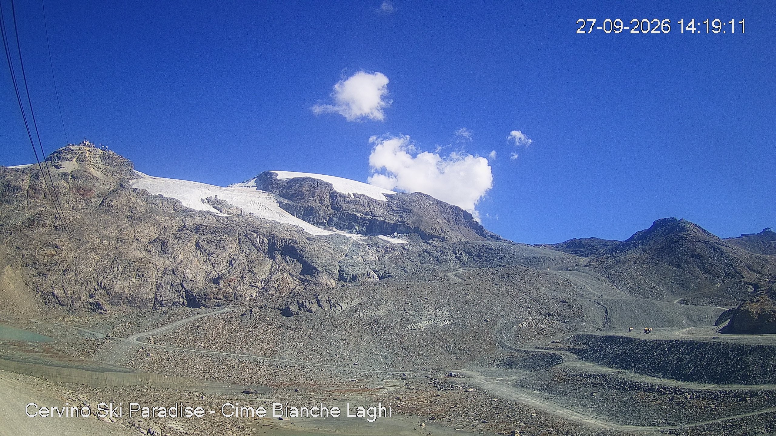 Archiv Foto Webcam Cervinia - Cime Bianche Laghi