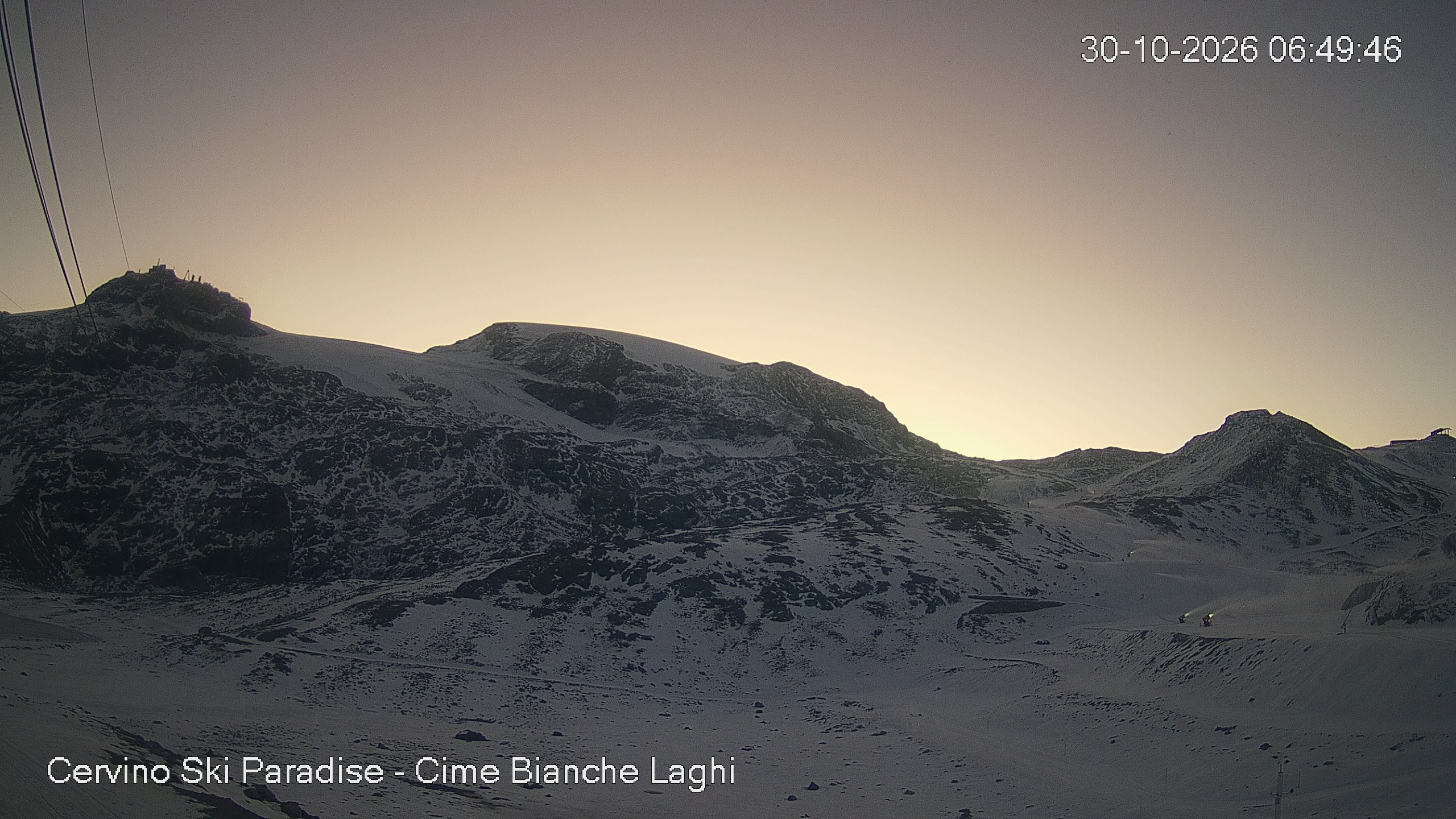 Archiv Foto Webcam Cervinia - Cime Bianche Laghi