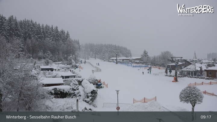 Archiv Foto Webcam Winterberg: Blick auf die Sesselbahn "Rauher Busch"