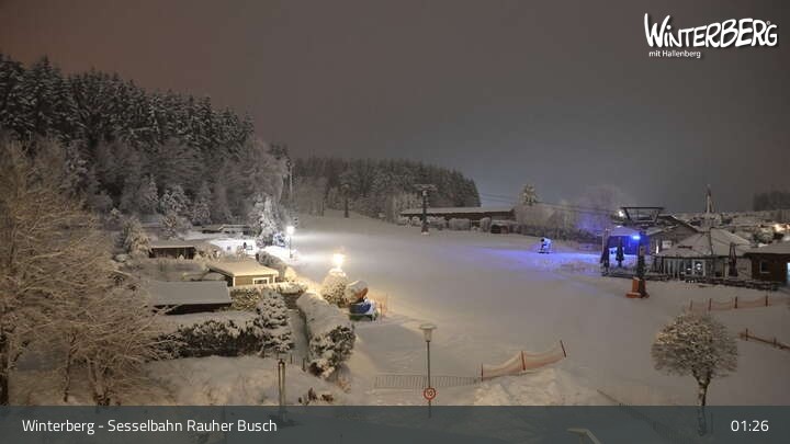 Archiv Foto Webcam Winterberg: Blick auf die Sesselbahn "Rauher Busch"