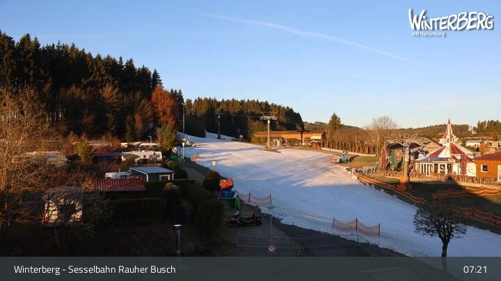 Archiv Foto Webcam Winterberg: Blick auf die Sesselbahn "Rauher Busch"