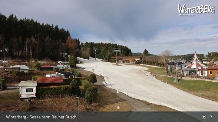 Archiv Foto Webcam Winterberg: Blick auf die Sesselbahn "Rauher Busch"