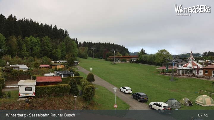 Archiv Foto Webcam Winterberg: Blick auf die Sesselbahn "Rauher Busch"
