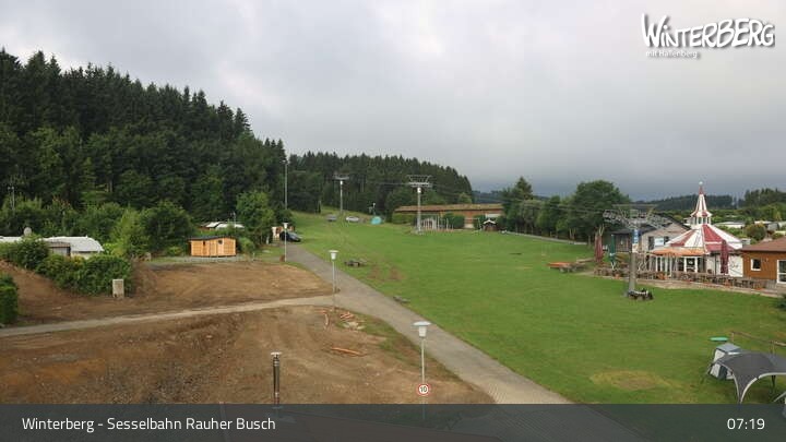 Archiv Foto Webcam Winterberg: Blick auf die Sesselbahn "Rauher Busch"