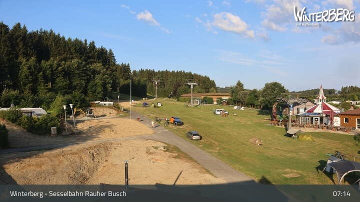 Archiv Foto Webcam Winterberg: Blick auf die Sesselbahn "Rauher Busch"