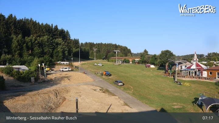 Archiv Foto Webcam Winterberg: Blick auf die Sesselbahn "Rauher Busch"