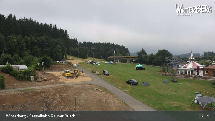Archiv Foto Webcam Winterberg: Blick auf die Sesselbahn "Rauher Busch"