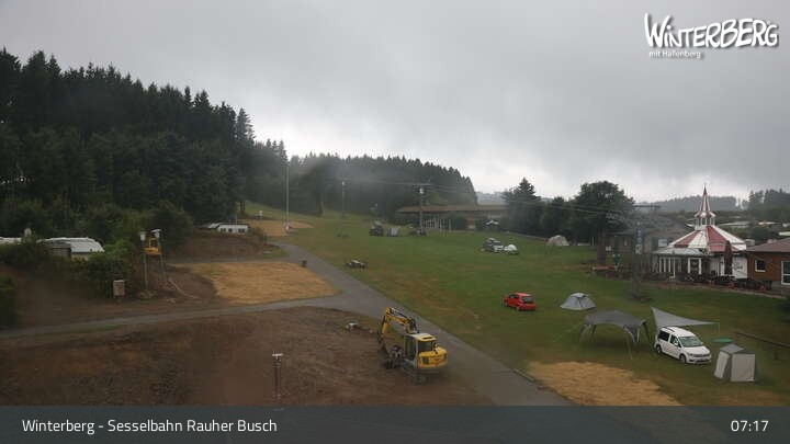 Archiv Foto Webcam Winterberg: Blick auf die Sesselbahn "Rauher Busch"