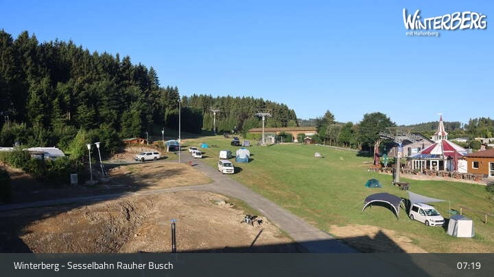 Archiv Foto Webcam Winterberg: Blick auf die Sesselbahn "Rauher Busch"