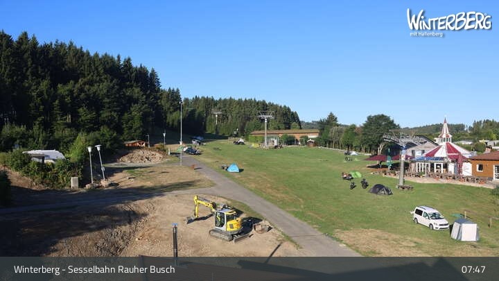 Archiv Foto Webcam Winterberg: Blick auf die Sesselbahn "Rauher Busch"
