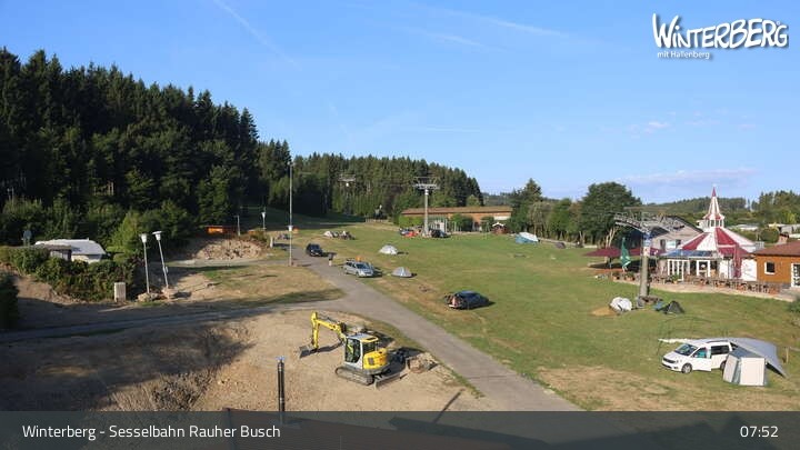 Archiv Foto Webcam Winterberg: Blick auf die Sesselbahn "Rauher Busch"