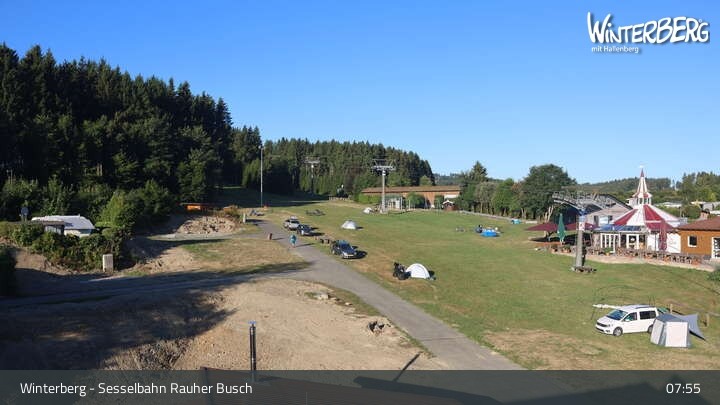 Archiv Foto Webcam Winterberg: Blick auf die Sesselbahn "Rauher Busch"