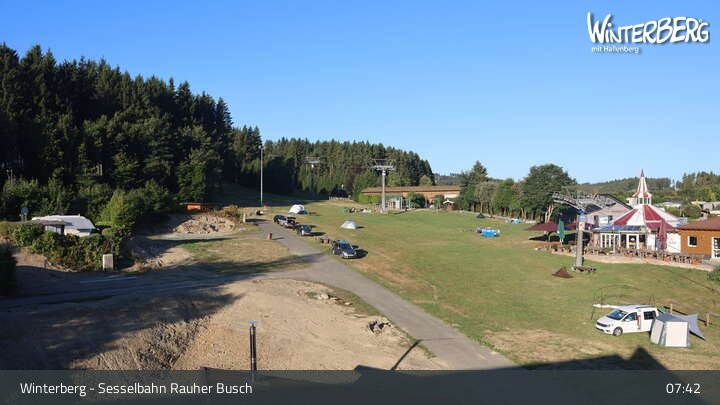 Archiv Foto Webcam Winterberg: Blick auf die Sesselbahn "Rauher Busch"