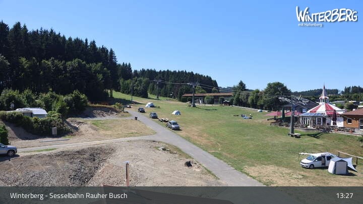 Archiv Foto Webcam Winterberg: Blick auf die Sesselbahn "Rauher Busch"