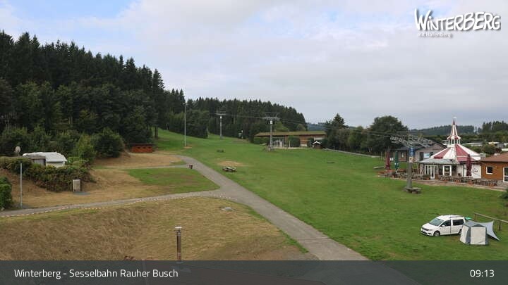 Archiv Foto Webcam Winterberg: Blick auf die Sesselbahn "Rauher Busch"