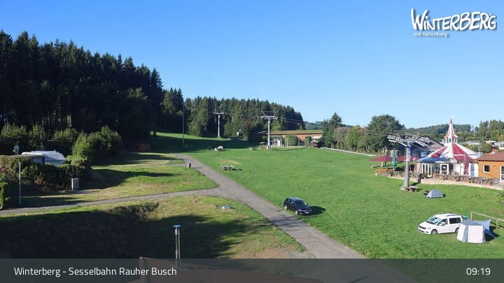Archiv Foto Webcam Winterberg: Blick auf die Sesselbahn "Rauher Busch"