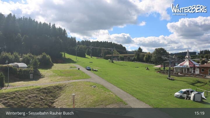 Archiv Foto Webcam Winterberg: Blick auf die Sesselbahn "Rauher Busch"