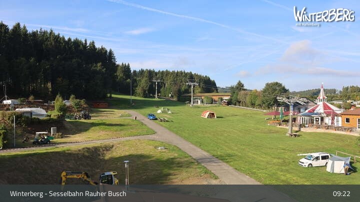 Archiv Foto Webcam Winterberg: Blick auf die Sesselbahn "Rauher Busch"