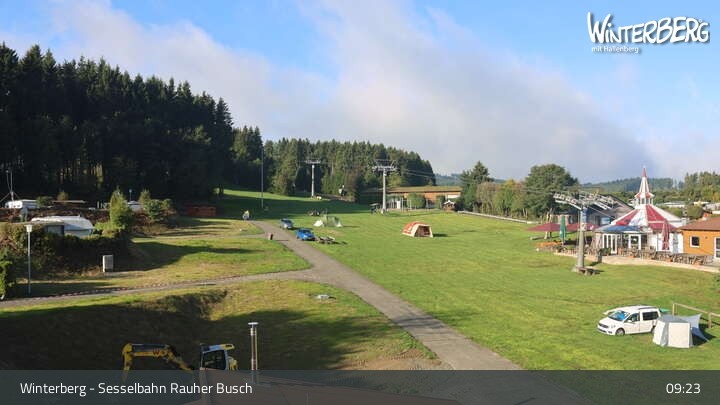 Archiv Foto Webcam Winterberg: Blick auf die Sesselbahn "Rauher Busch"