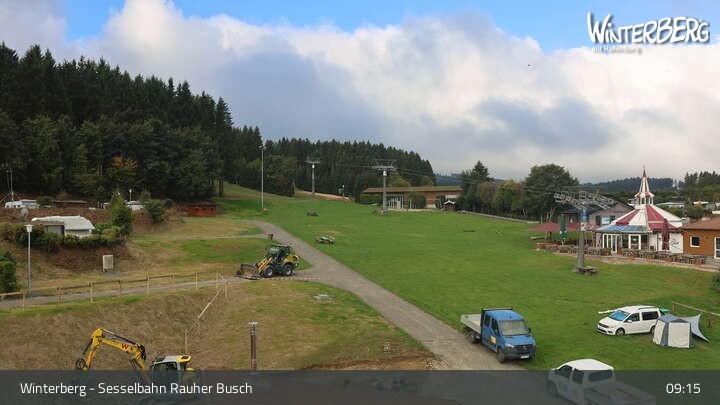 Archiv Foto Webcam Winterberg: Blick auf die Sesselbahn "Rauher Busch"