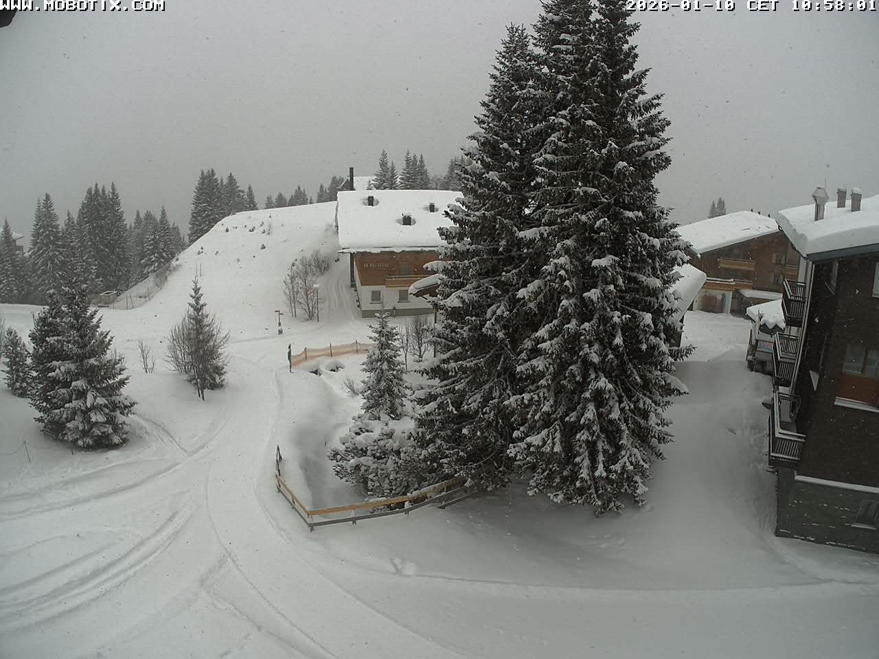 Archived image Webcam Oberlech: guest house Berger