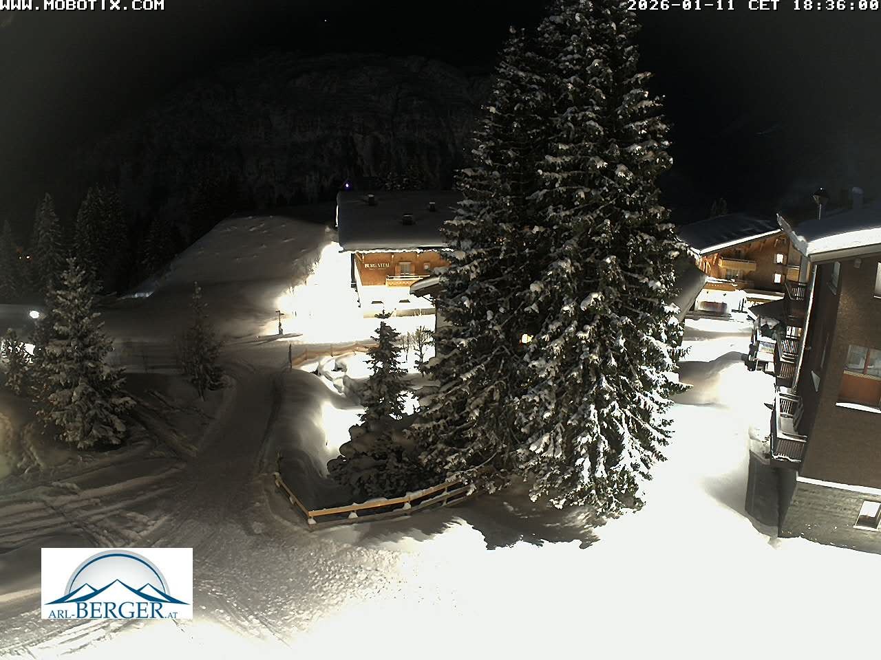 Archiv Foto Webcam Oberlech: Pension Berger