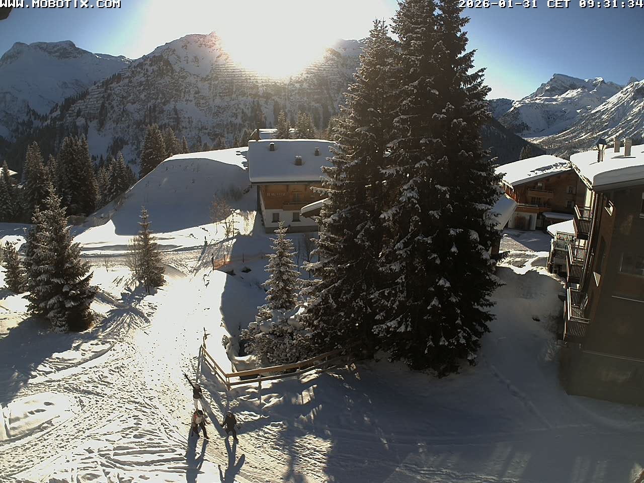 Archiv Foto Webcam Oberlech: Pension Berger